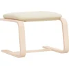 vidaXL Fußhocker Creme 51x41x40 cm Stoff