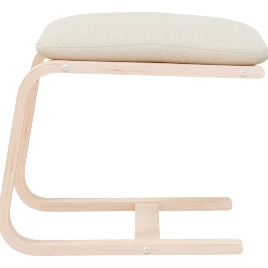 vidaXL Fußhocker Creme 51x41x40 cm Stoff