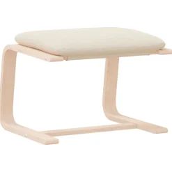 vidaXL Fußhocker Creme 51x41x40 cm Stoff