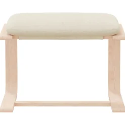 vidaXL Fußhocker Creme 51x41x40 cm Stoff