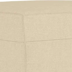 vidaXL Fußhocker Creme 60x50x41 cm Stoff