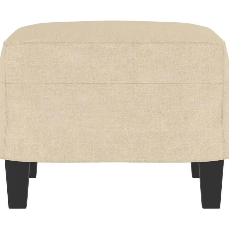 vidaXL Fußhocker Creme 60x50x41 cm Stoff