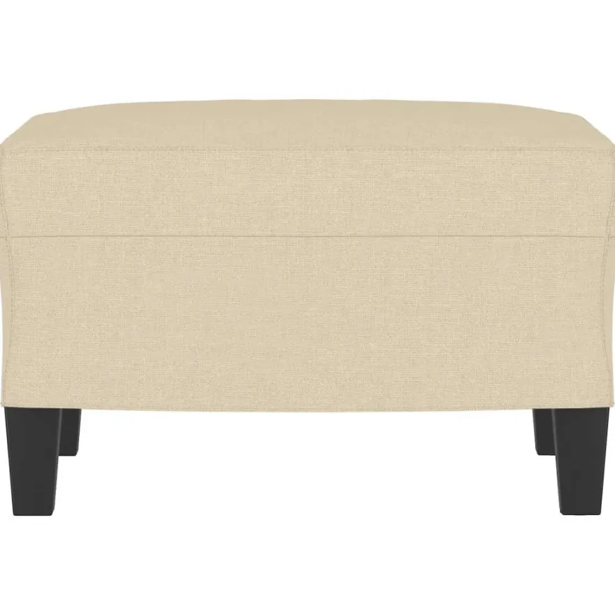 vidaXL Fußhocker Creme 60x50x41 cm Stoff