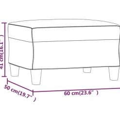 vidaXL Fußhocker Dunkelgrau 60x50x41 cm Mikrofasergewebe
