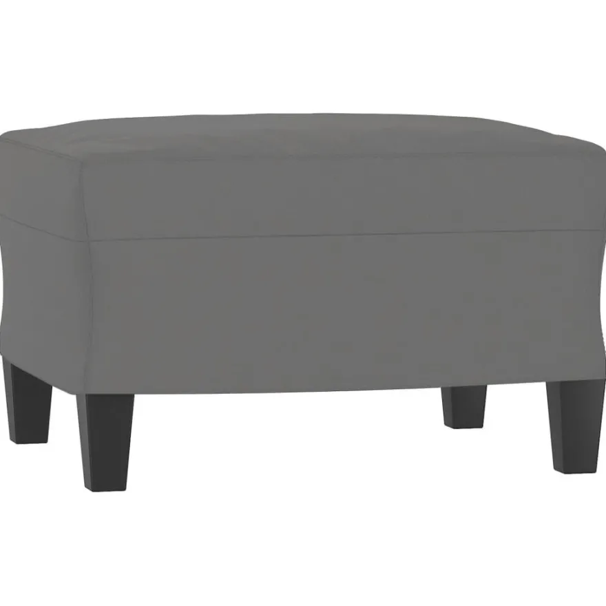 vidaXL Fußhocker Dunkelgrau 60x50x41 cm Mikrofasergewebe