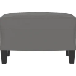 vidaXL Fußhocker Dunkelgrau 60x50x41 cm Mikrofasergewebe