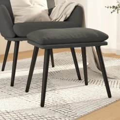 vidaXL Fußhocker Dunkelgrau 45x29,5x35 cm Stoff