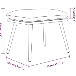 vidaXL Fußhocker Dunkelgrau 45x29,5x35 cm Stoff