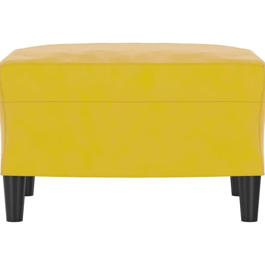 vidaXL Fußhocker Gelb 60x50x41 cm Samt