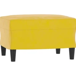 vidaXL Fußhocker Gelb 60x50x41 cm Samt