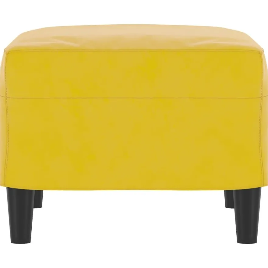 vidaXL Fußhocker Gelb 60x50x41 cm Samt