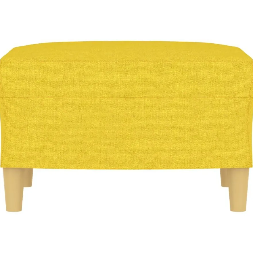 vidaXL Fußhocker Hellgelb 60x50x41 cm Stoff