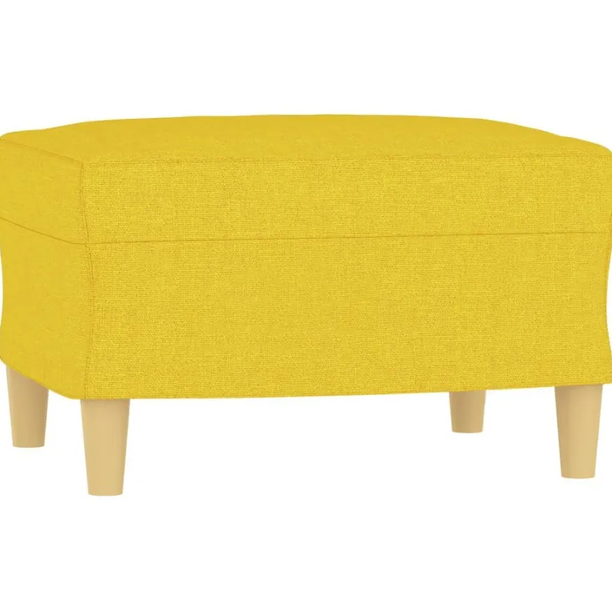 vidaXL Fußhocker Hellgelb 60x50x41 cm Stoff