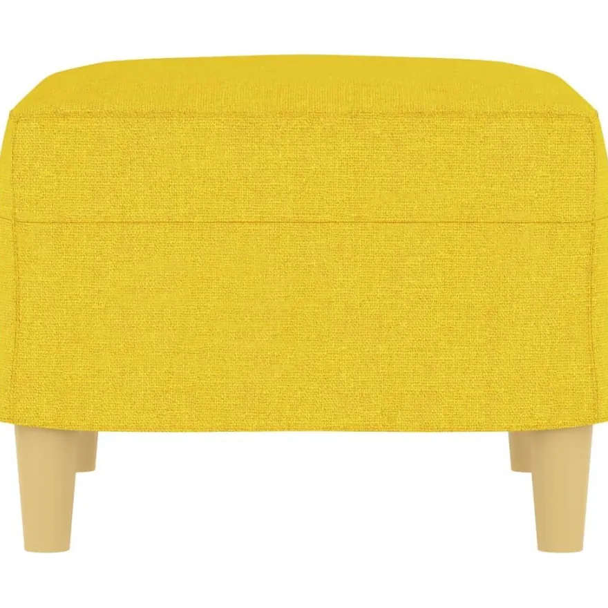 vidaXL Fußhocker Hellgelb 60x50x41 cm Stoff