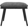 vidaXL Fußhocker Hellgrau 45x29,5x35 cm Stoff und Kunstleder