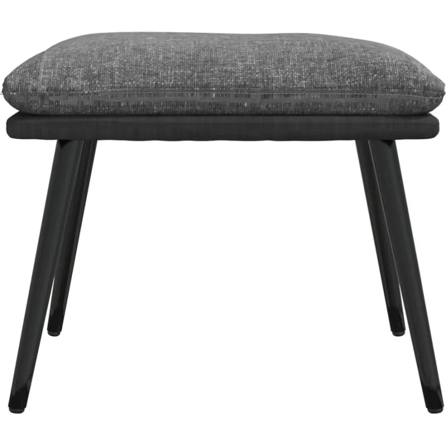 vidaXL Fußhocker Hellgrau 45x29,5x35 cm Stoff und Kunstleder