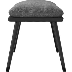 vidaXL Fußhocker Hellgrau 45x29,5x35 cm Stoff und Kunstleder