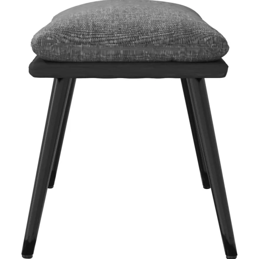 vidaXL Fußhocker Hellgrau 45x29,5x35 cm Stoff und Kunstleder
