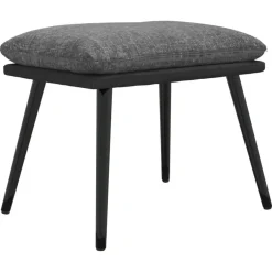 vidaXL Fußhocker Hellgrau 45x29,5x35 cm Stoff und Kunstleder