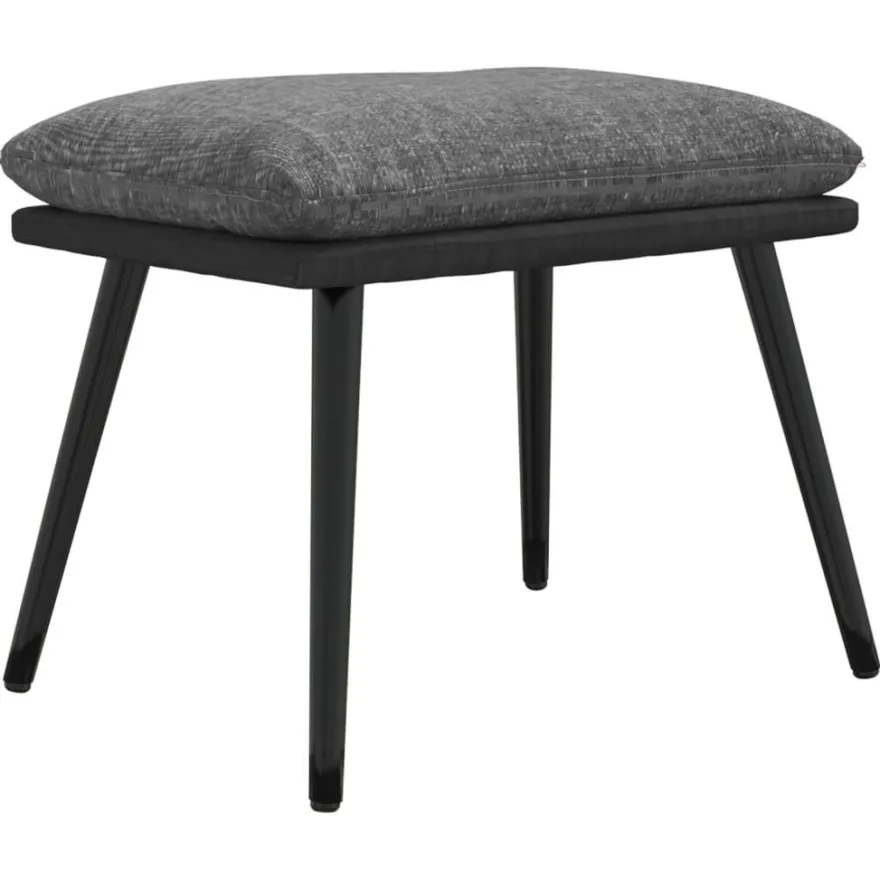 vidaXL Fußhocker Hellgrau 45x29,5x35 cm Stoff und Kunstleder