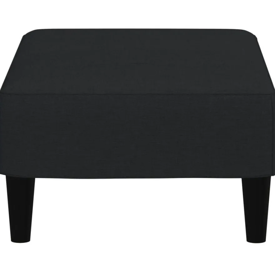 vidaXL Fußhocker Schwarz 77x55x31 cm Samt