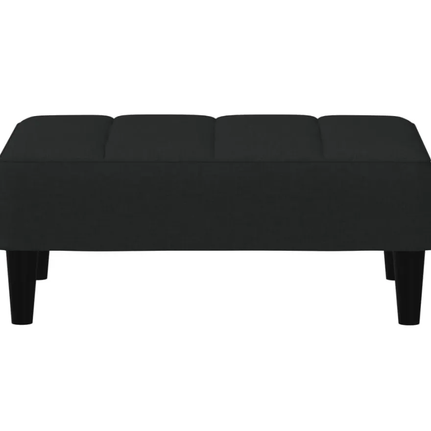 vidaXL Fußhocker Schwarz 77x55x31 cm Samt