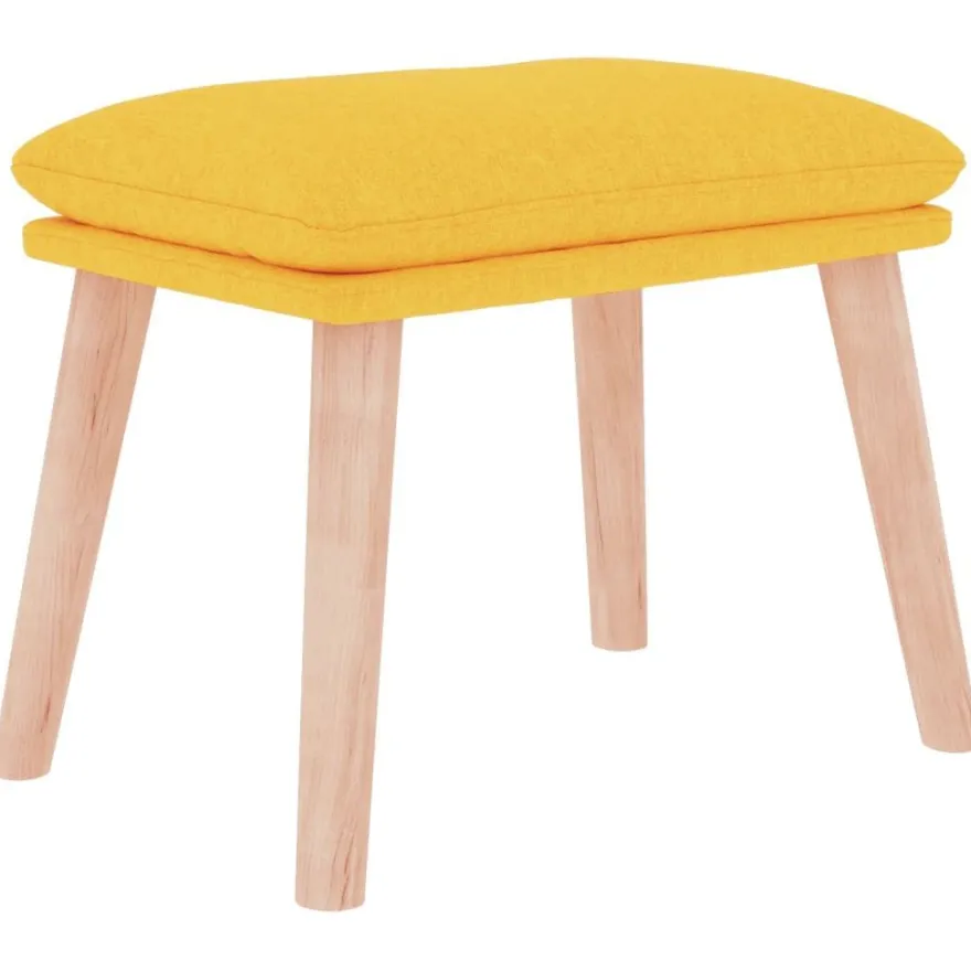 vidaXL Fußhocker Senfgelb 45x29,5x35 cm Stoff