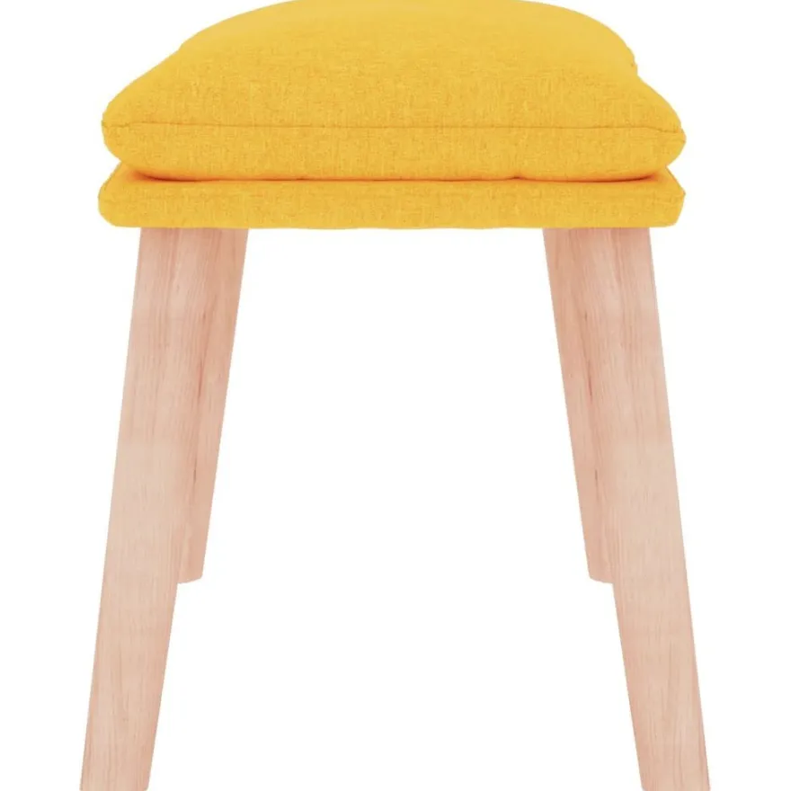 vidaXL Fußhocker Senfgelb 45x29,5x35 cm Stoff