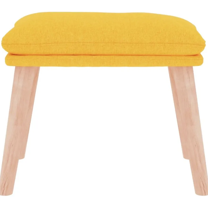 vidaXL Fußhocker Senfgelb 45x29,5x35 cm Stoff