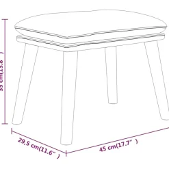 vidaXL Fußhocker Senfgelb 45x29,5x35 cm Stoff