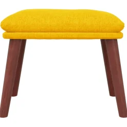 vidaXL Fußhocker Senfgelb 45x29,5x35 cm Stoff