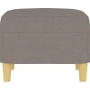 vidaXL Fußhocker Taupe 60x50x41 cm Stoff