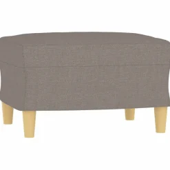 vidaXL Fußhocker Taupe 60x50x41 cm Stoff