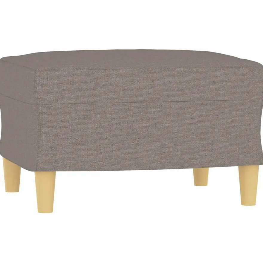 vidaXL Fußhocker Taupe 60x50x41 cm Stoff
