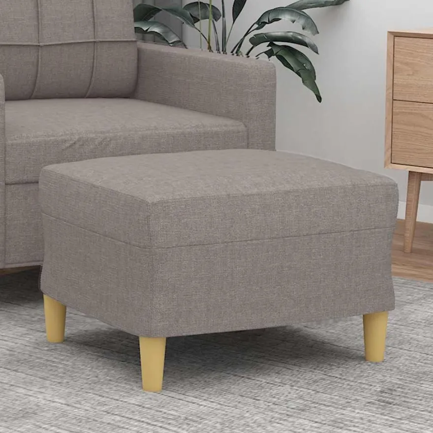 vidaXL Fußhocker Taupe 60x50x41 cm Stoff