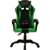 vidaXL Gaming-Stuhl mit RGB LED-Leuchten Grün und Schwarz Kunstleder
