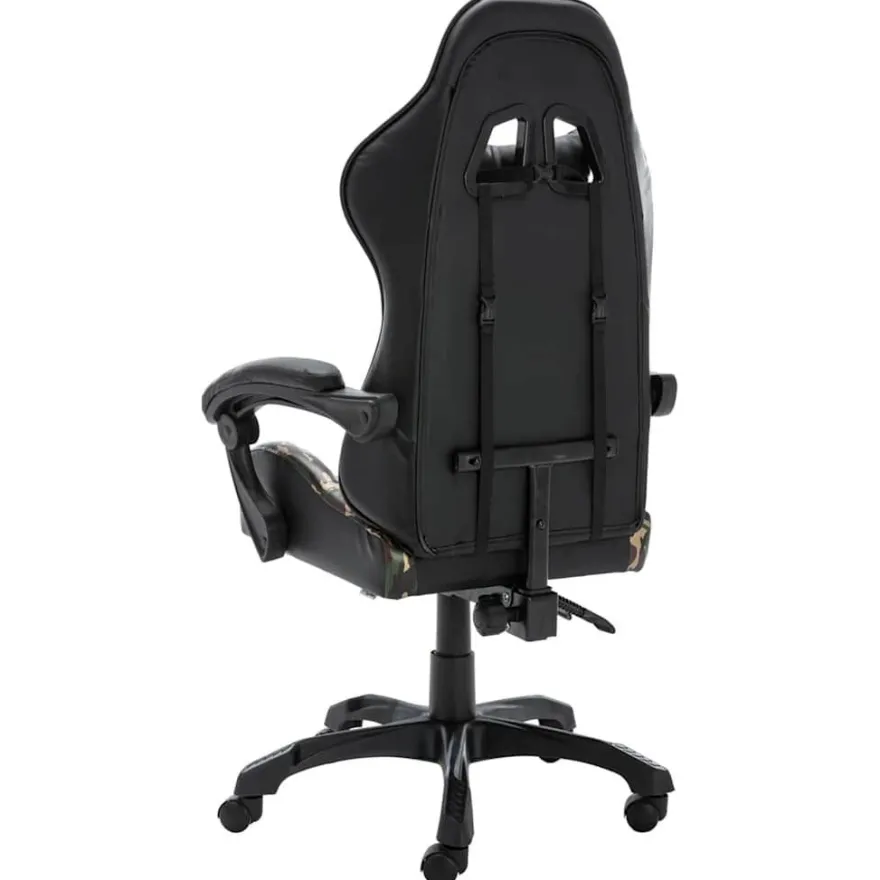 vidaXL Gaming-Stuhl Schwarz und Tarnmuster Kunstleder