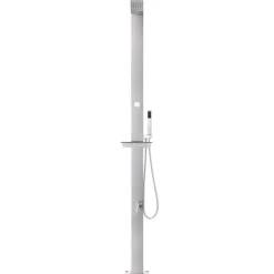 vidaXL Gartendusche 220 cm Edelstahl