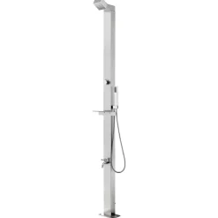 vidaXL Gartendusche 220 cm Edelstahl