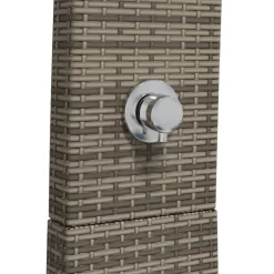 vidaXL Gartendusche Grau 55x60x224 cm Poly Rattan und Akazienholz