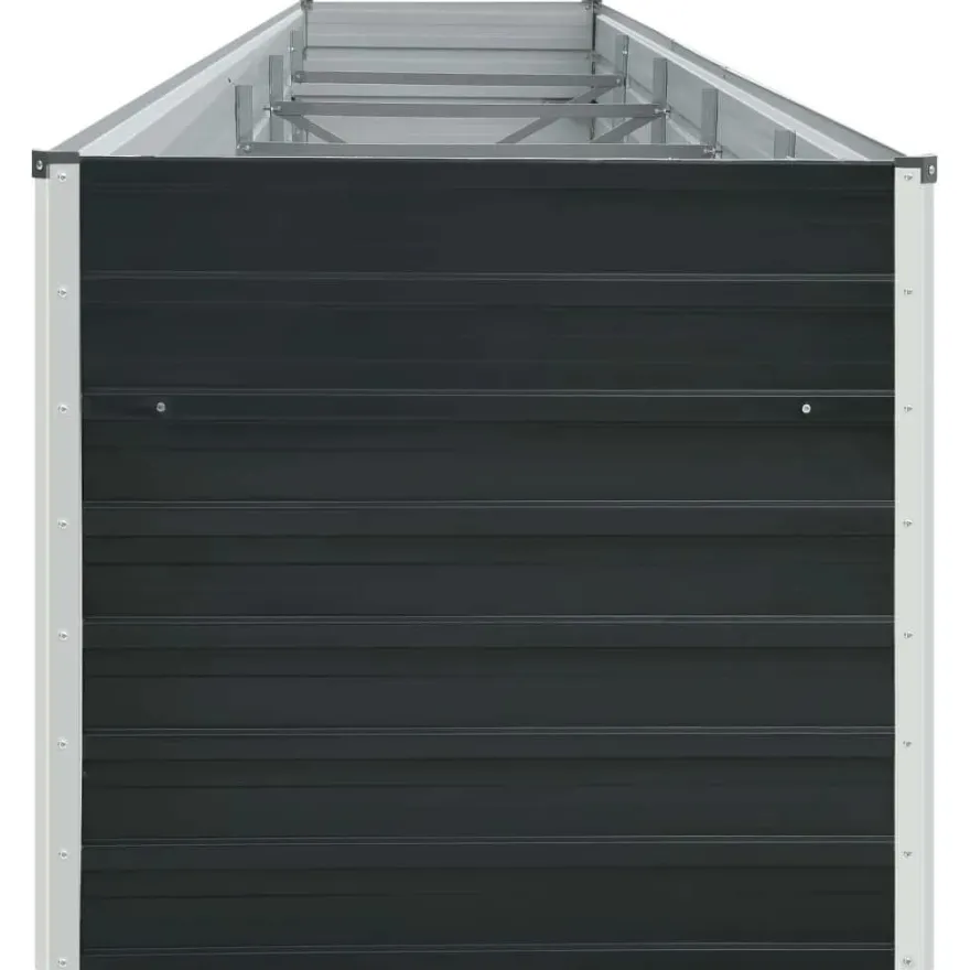 vidaXL Garten-Hochbeet Verzinkter Stahl 400x80x77 cm Anthrazit