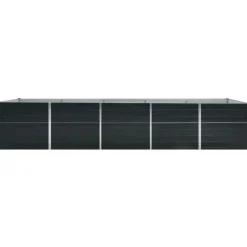 vidaXL Garten-Hochbeet Verzinkter Stahl 400x80x77 cm Anthrazit