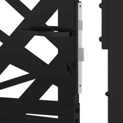 vidaXL Gartentor Schwarz 105x106 cm Stahl Lichtdesign