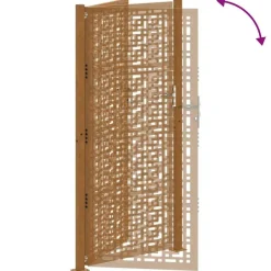 vidaXL Gartentor 105x205 cm Wetterfester Stahl Kreuz-Design