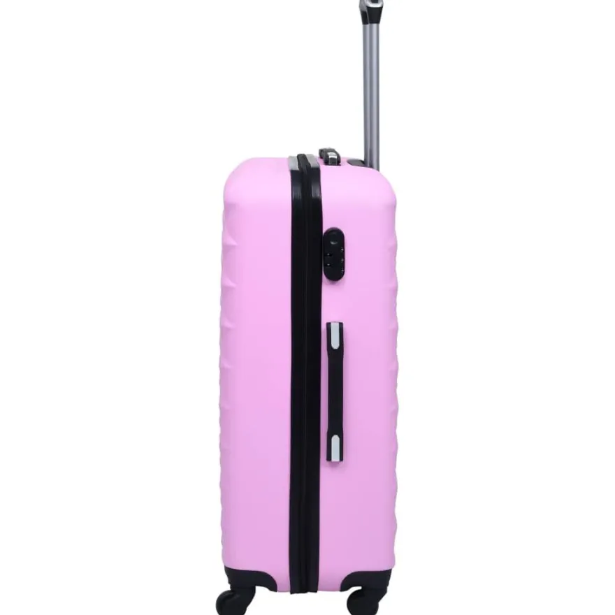 vidaXL Hartschalen-Trolley-Set 3 Stk. Rosa ABS