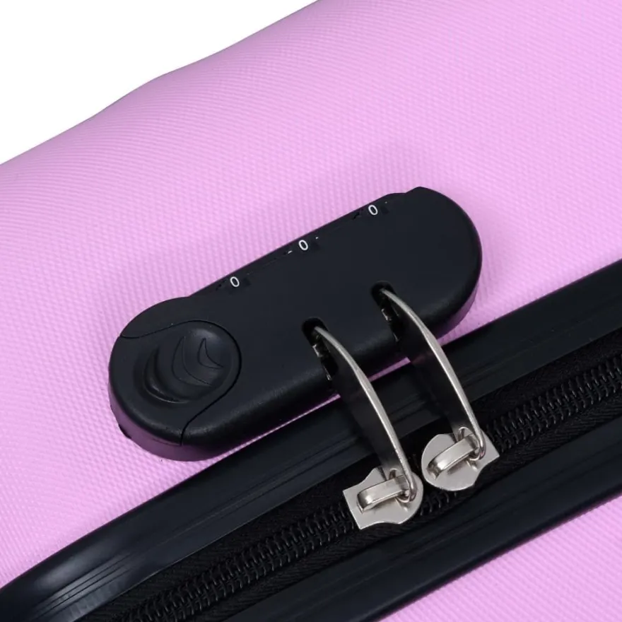 vidaXL Hartschalen-Trolley-Set 3 Stk. Rosa ABS