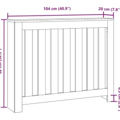 vidaXL Heizkörperverkleidung Artisan-Eiche 104x20x82 cm Holzwerkstoff