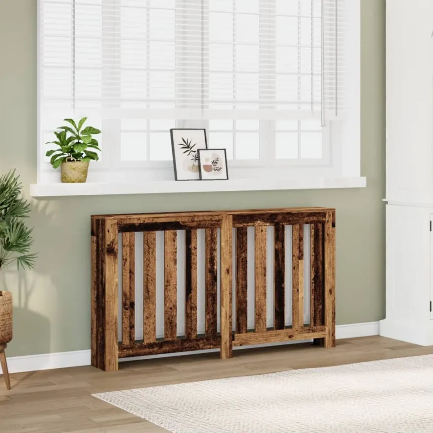 vidaXL Heizkörperverkleidung Altholz-Optik 149x20x82 cm Holzwerkstoff