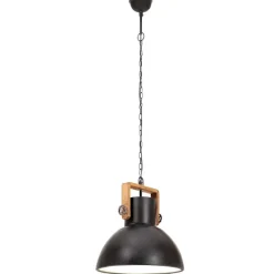 vidaXL Hängelampe Industriestil 25 W Schwarz Rund 40 cm E27