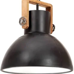 vidaXL Hängelampe Industriestil 25 W Schwarz Rund 40 cm E27